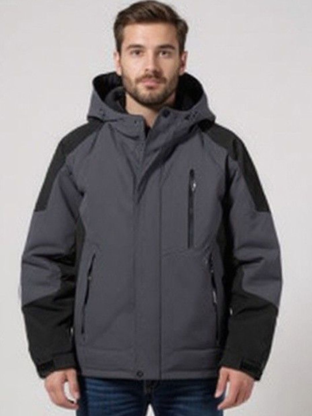 Mast & Harbour Colourblocked Hooded Tailored Jacket