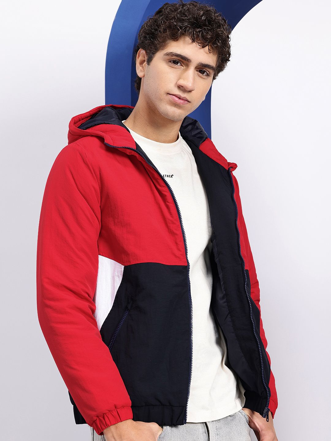 Aeropostale Hooded Colourblocked Padded Jacket