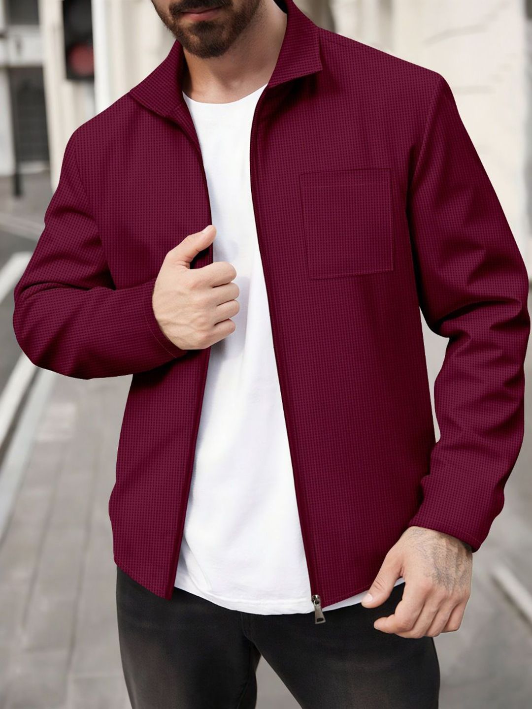 StyleCast x Revolte Stand Collar Tailored Jacket