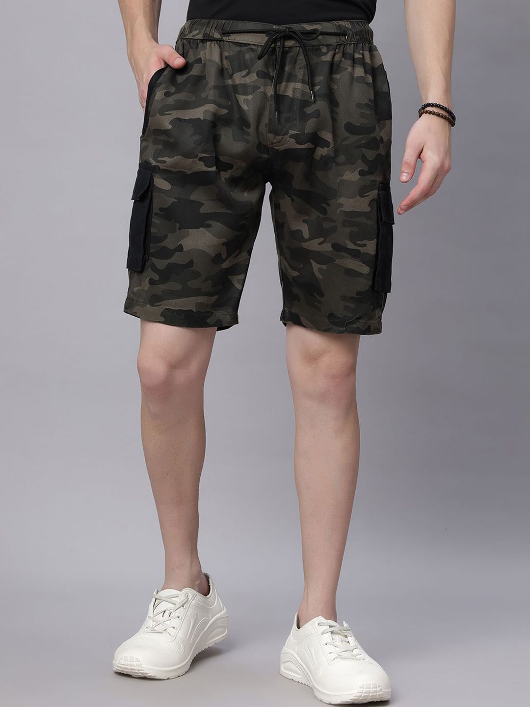 HO BINDAASS Men Camouflage Printed Cargo Shorts