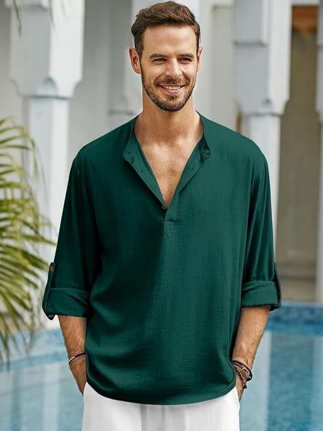 Edin Men Cotton Solid Kurtas