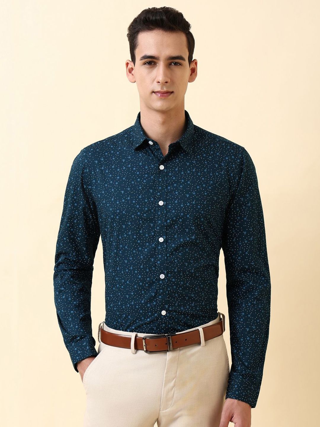 Allen Solly Allen Solly Men Geometric Printed Cotton Slim Fit Shirts
