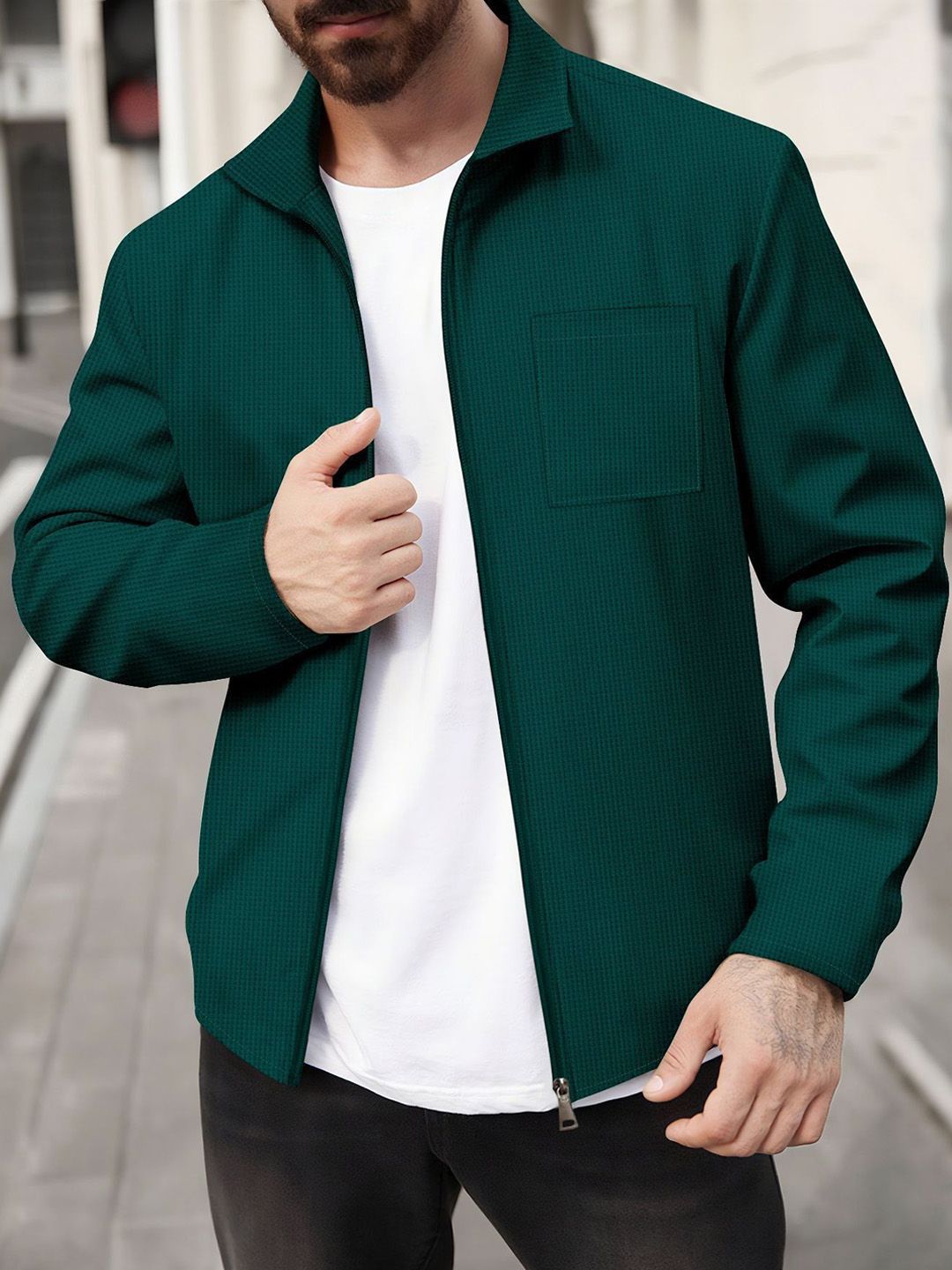 StyleCast x Revolte Stand Collar Tailored Jacket