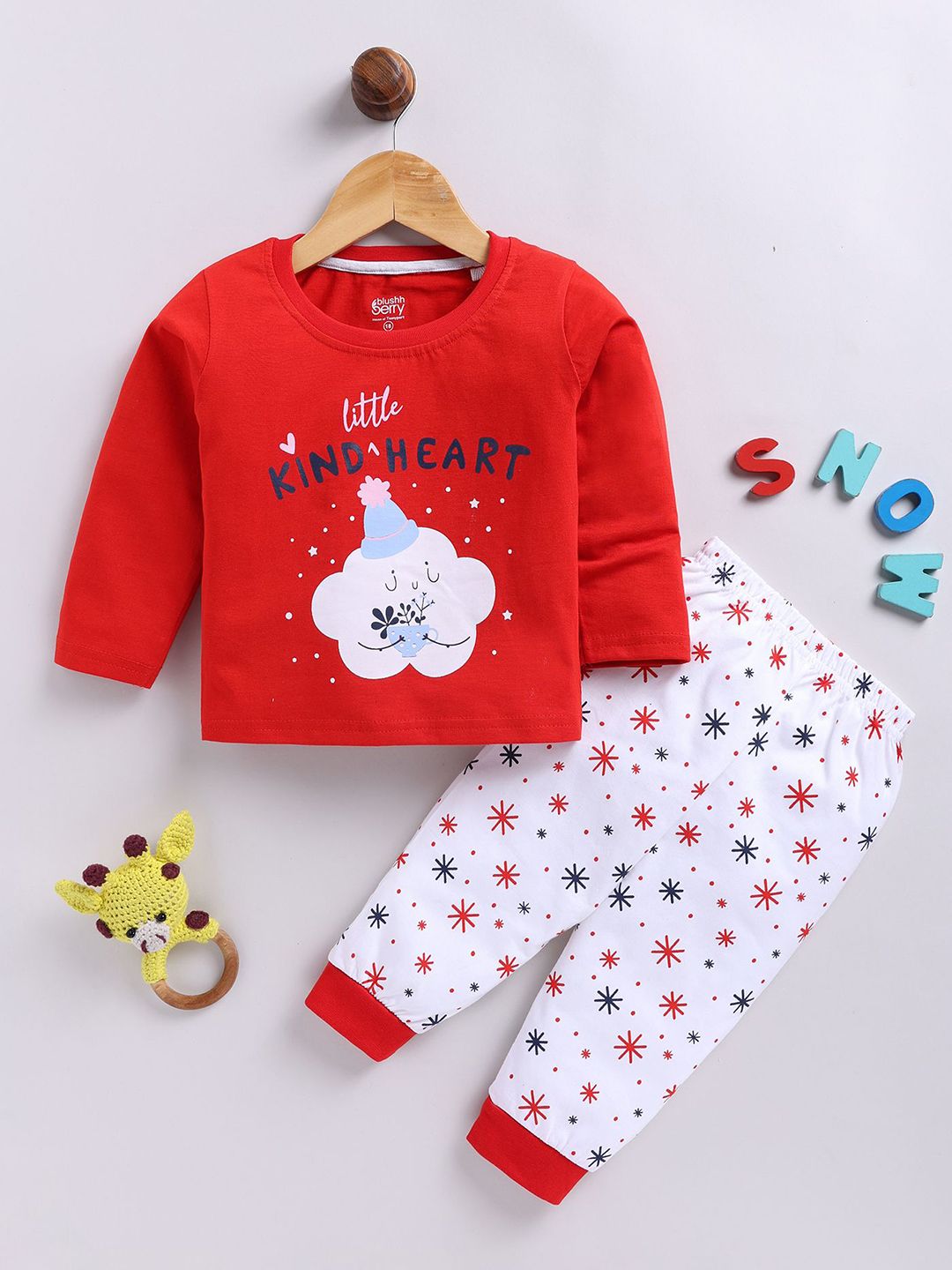 Toonyport Infant Boys Graphic Printed Round Neck T-shirt With Jogger