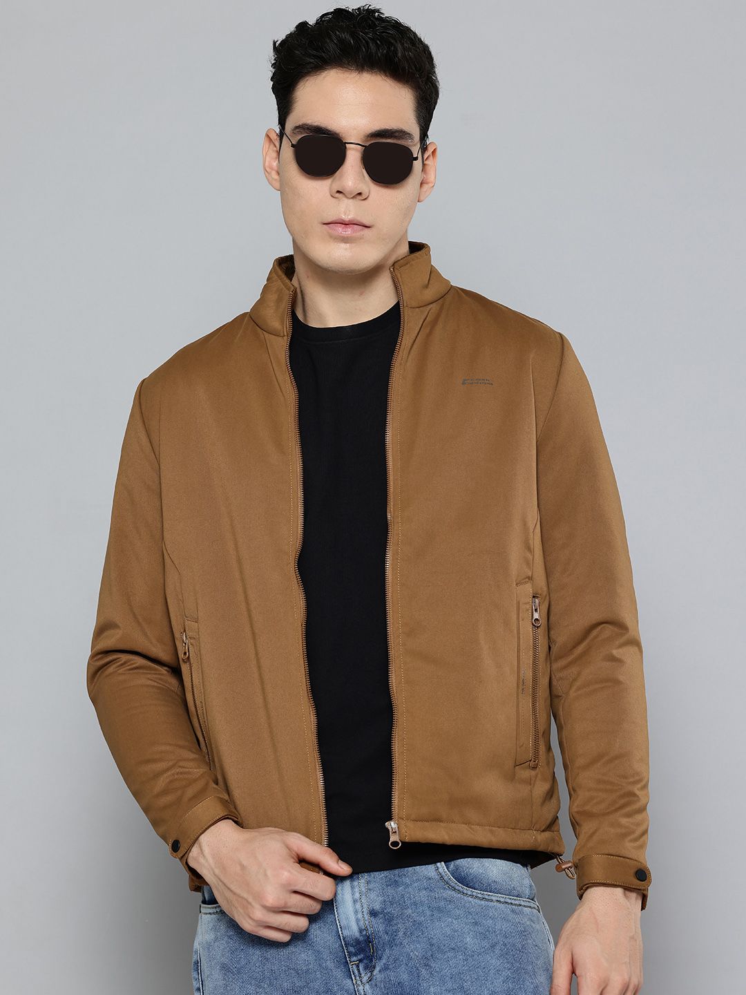 Fort Collins Solid Mock Collar Tailored Jacket