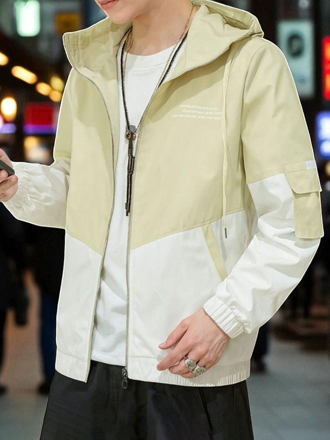 MOTREX Hooded Leather Jacket With Embroidered