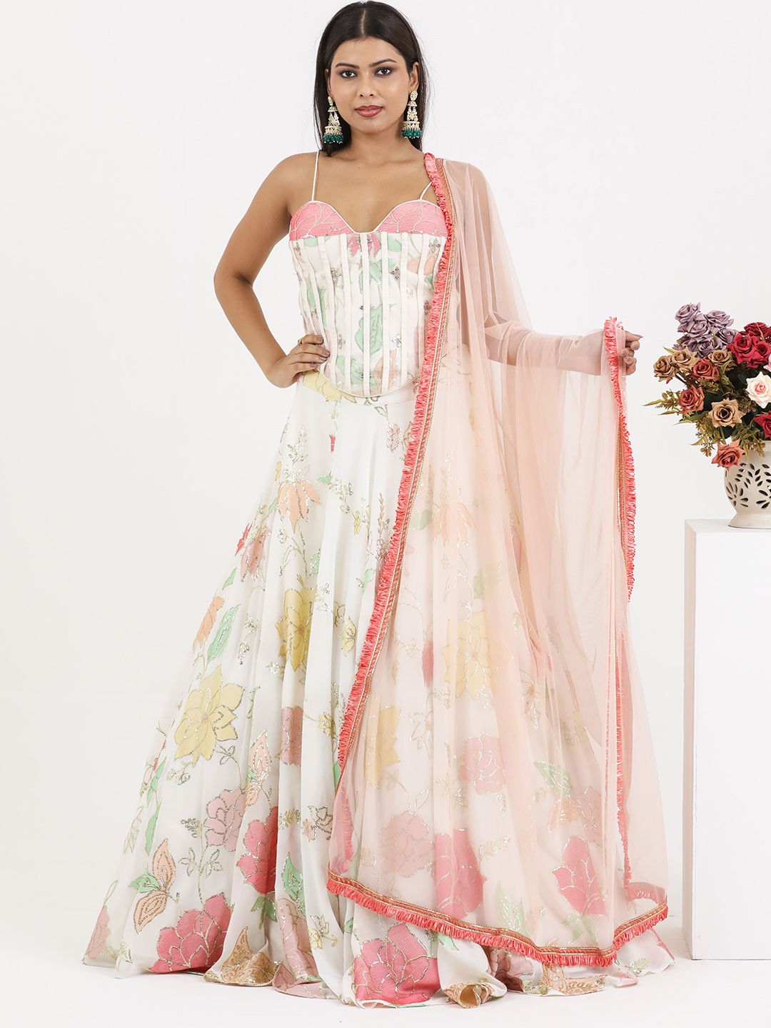 PUSHP PARIDHAN Printed Lehenga Choli Set