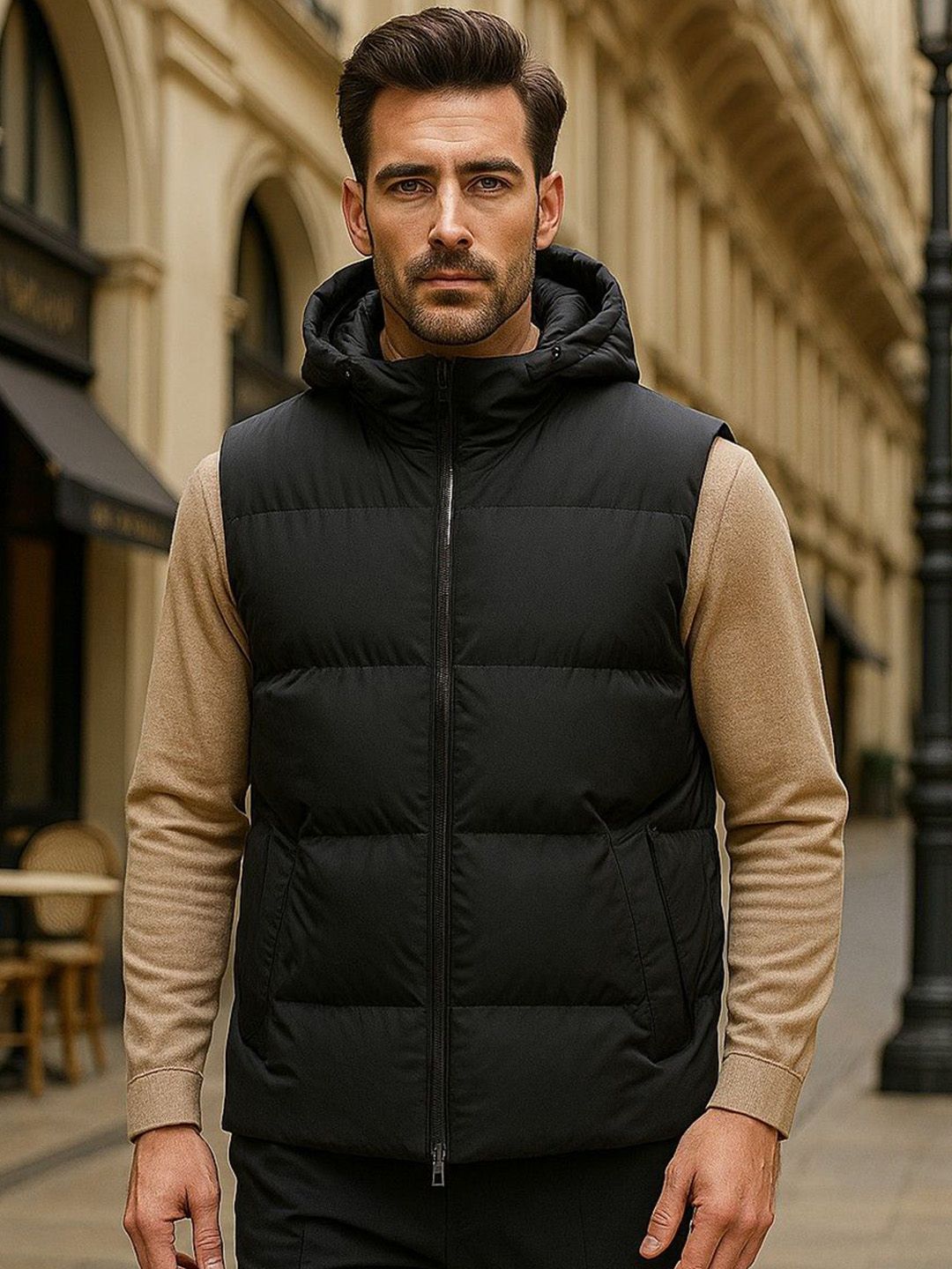 Mast & Harbour Hooded Quilted Jacket