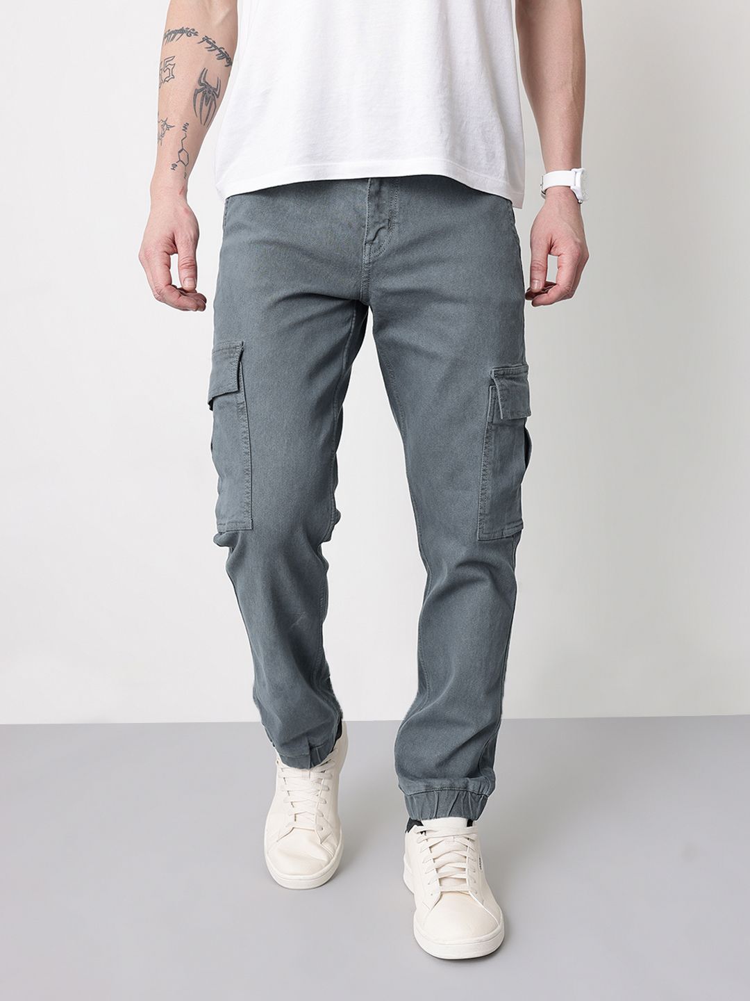 Mast & Harbour Mast & Harbour Men Jogger Fit Cargo Style Jeans