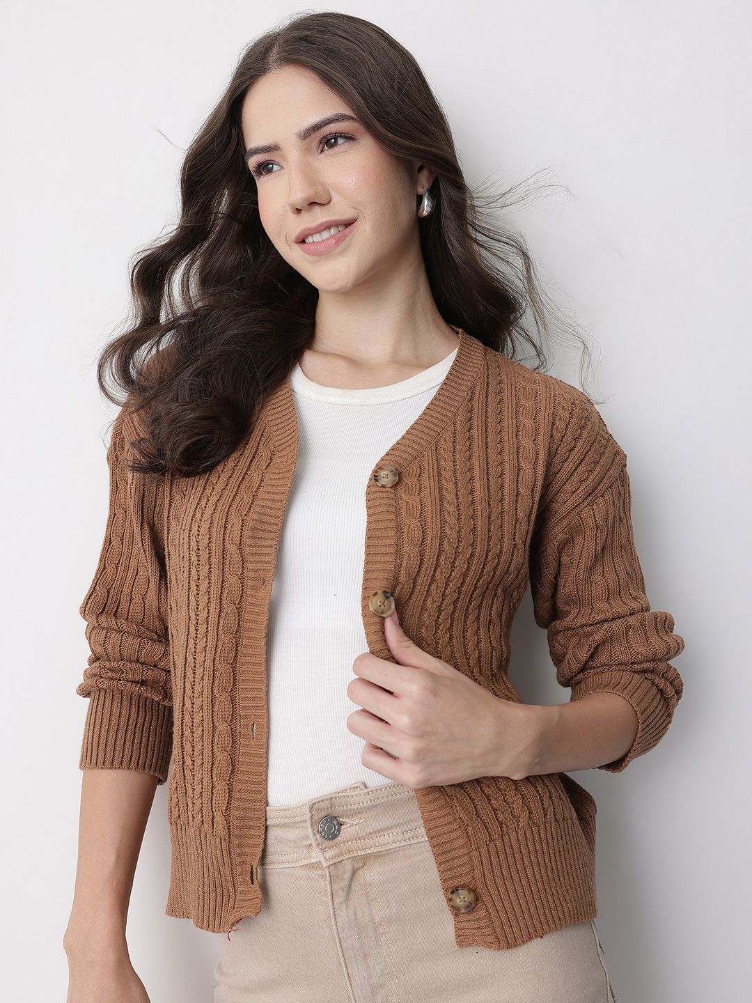 Vila Trui met V-hals VIRIL REV V-NECK L/S TOP - NOOS bestel je bij