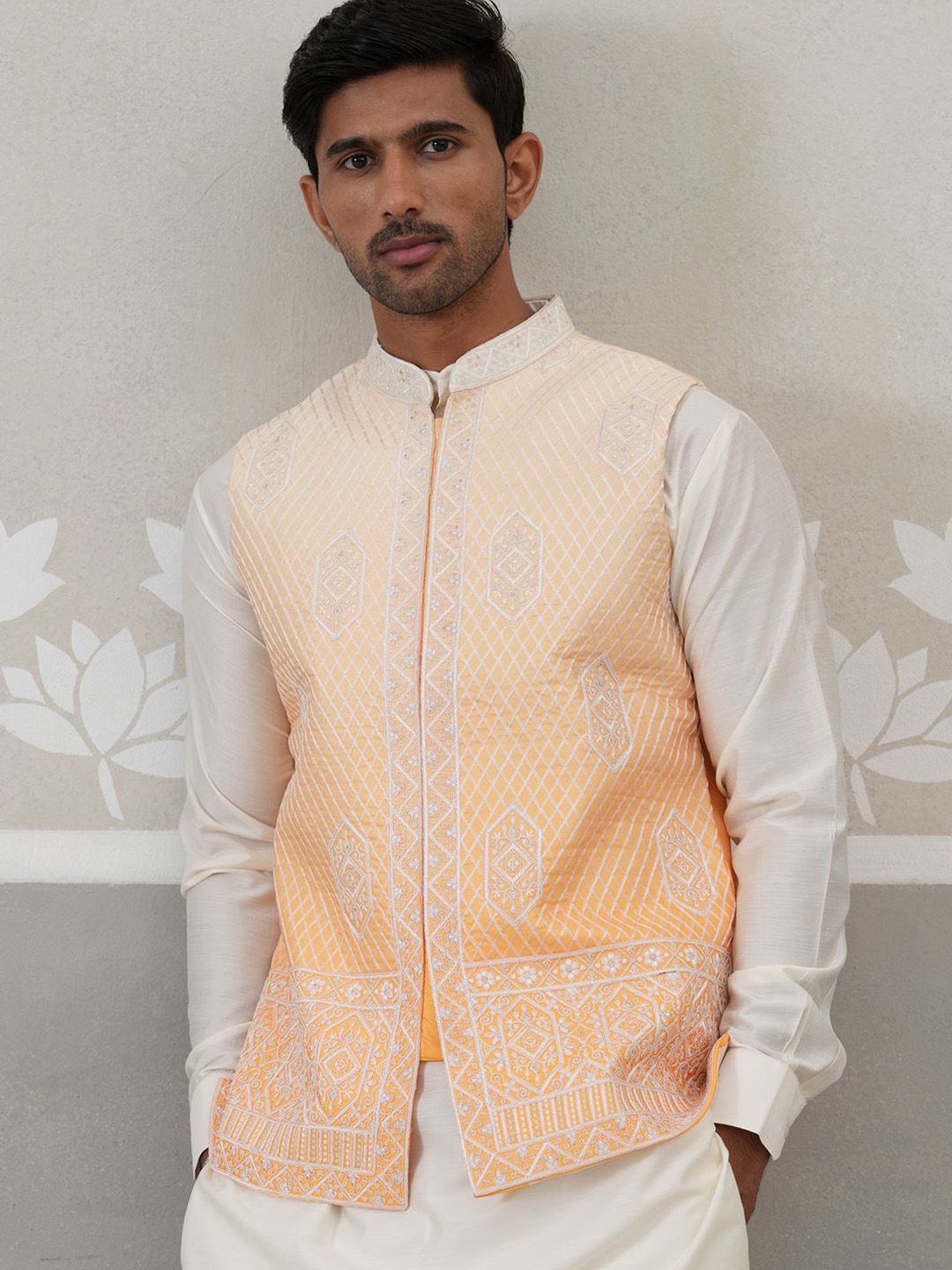 Jompers Men Embroidered Nehru Jacket