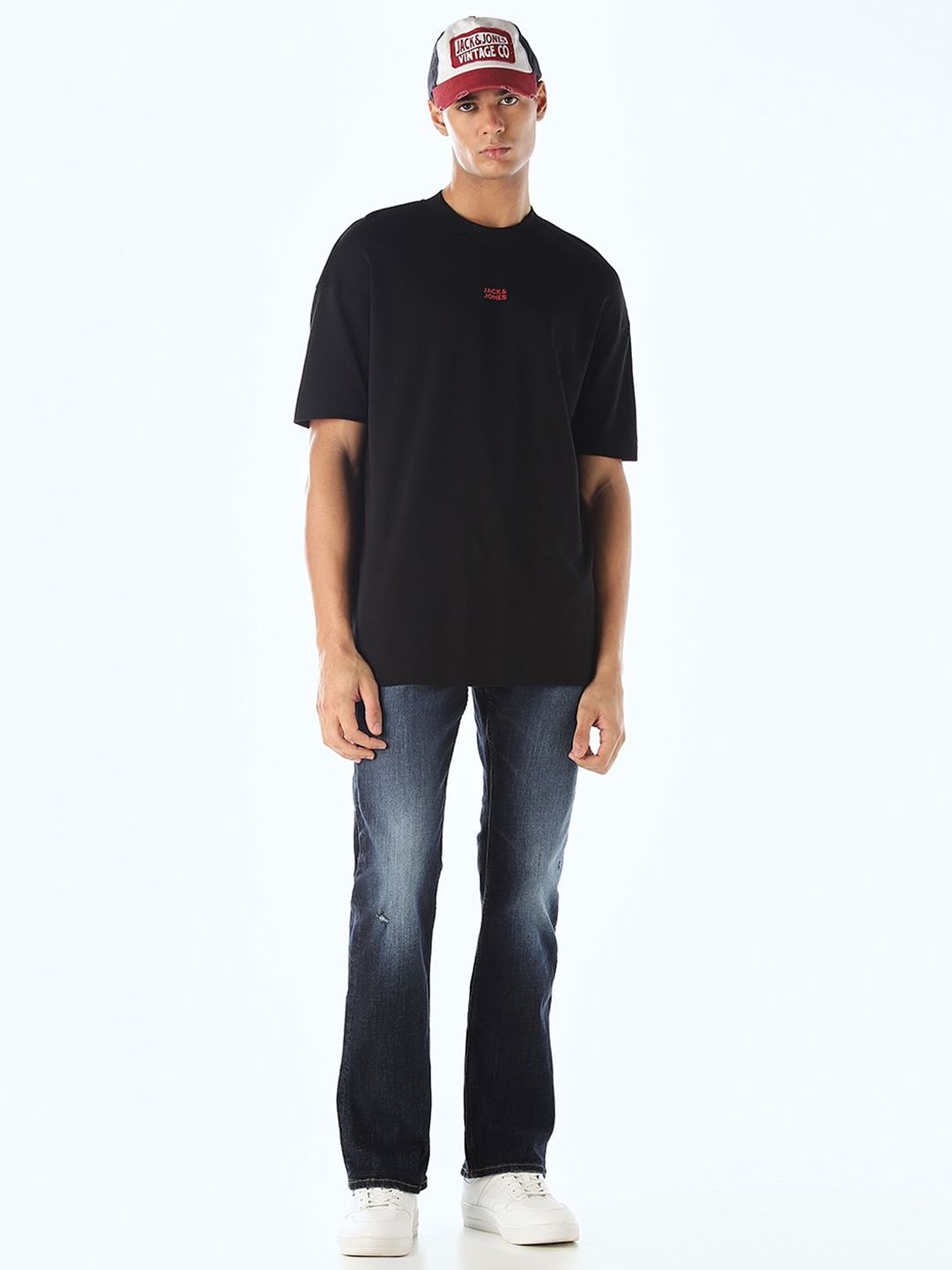 Bootcut High-Rise Low Distress Heavy Fade Stretchable Jeans