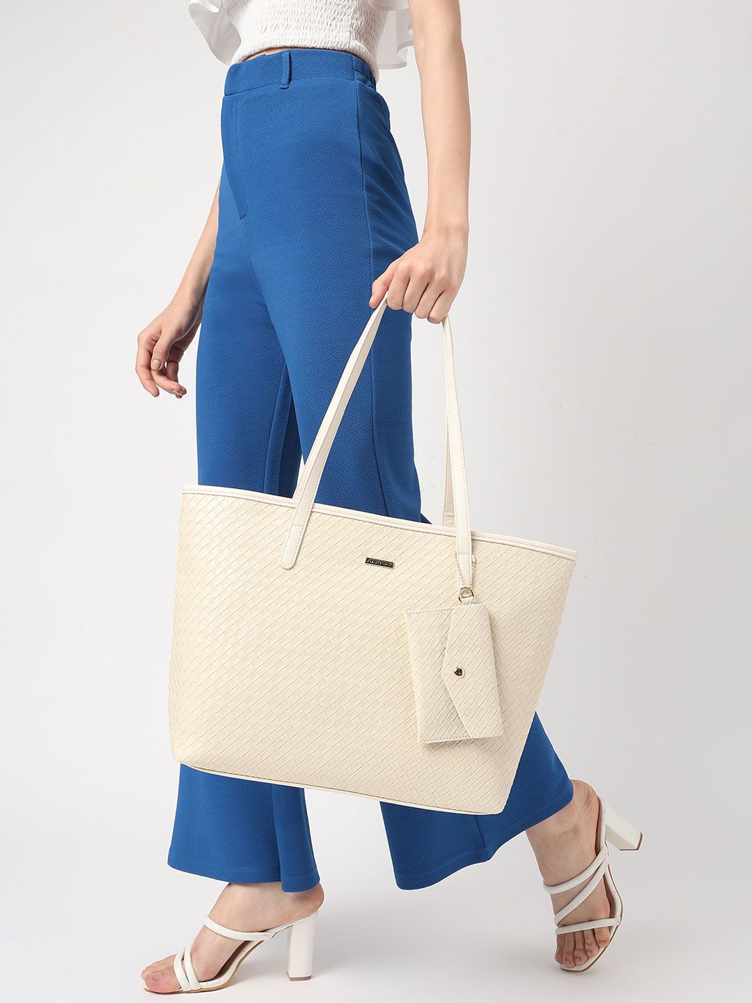 Fastrack Textured Oversized Structured Shoulder Bag Fits Upto 15" Laptop