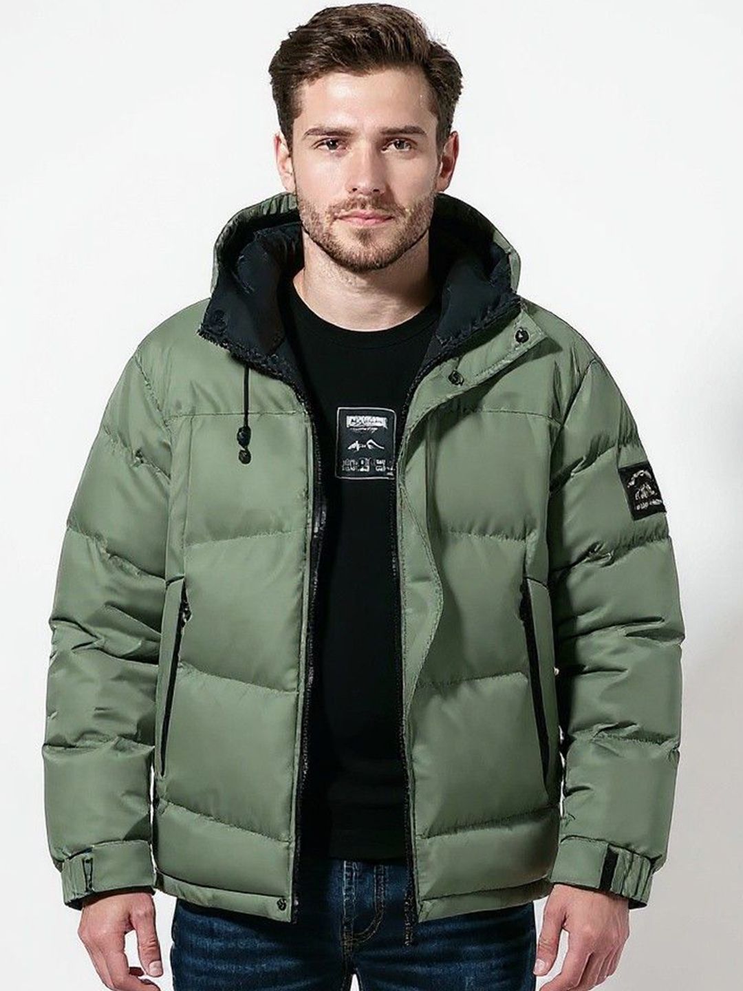 Mast & Harbour Hooded Puffer Jacket