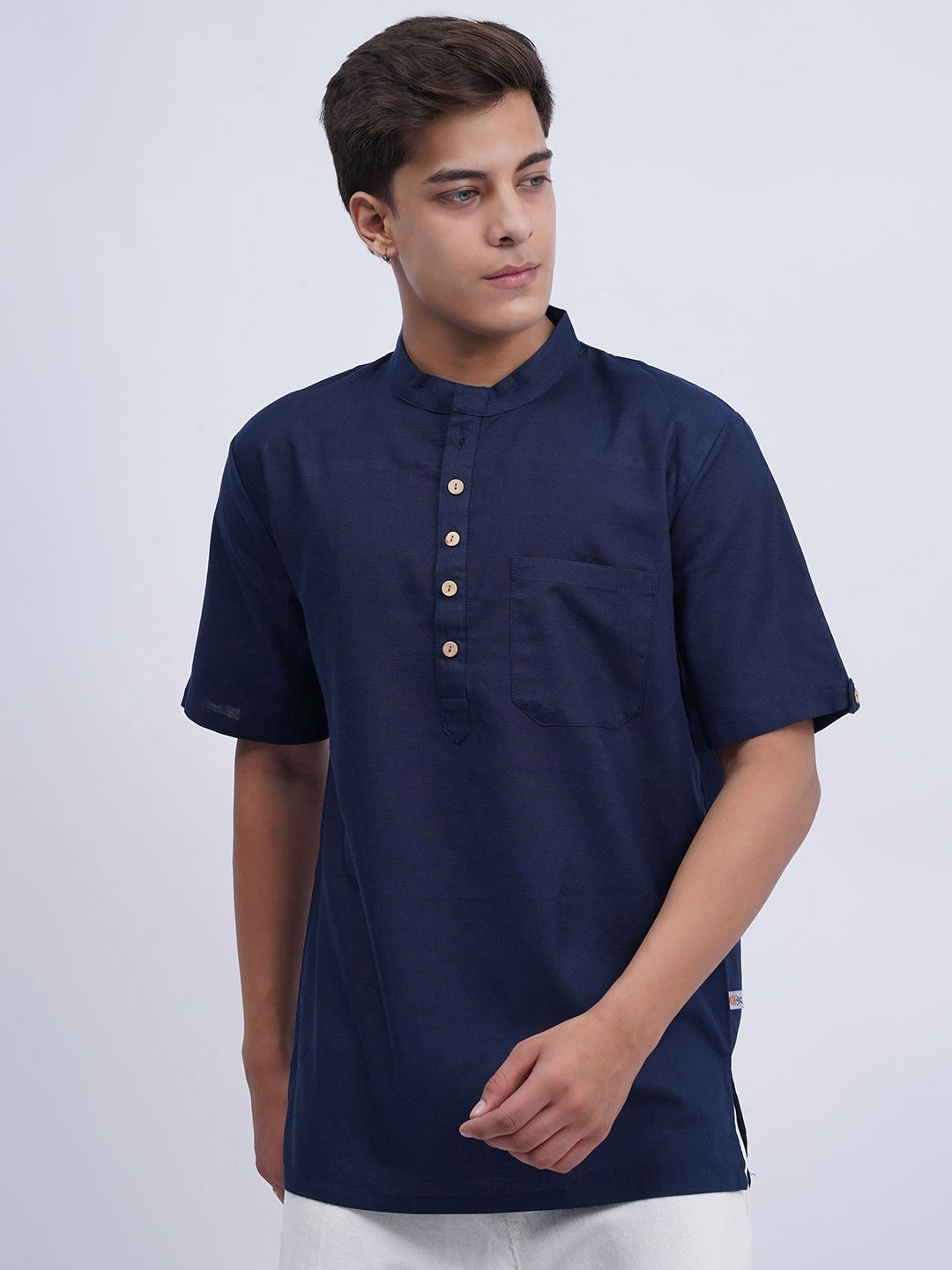 Cot'N Soft Mandarin Collar Cotton Kurta