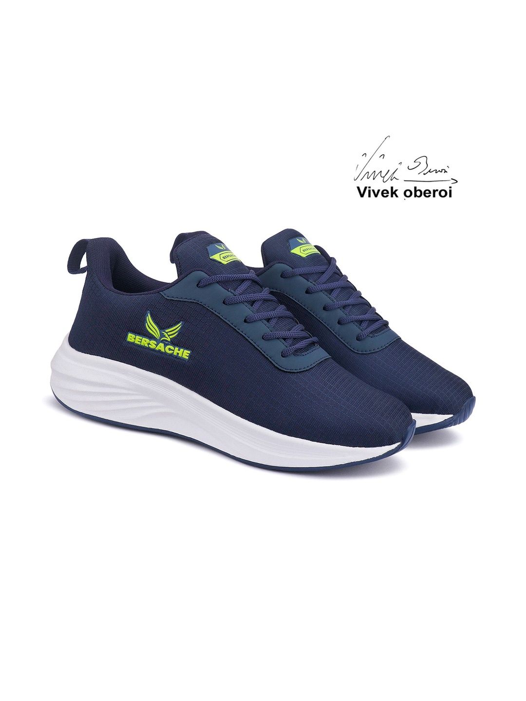 BERSACHE Men Blue Marking Lace-Ups Running Sports Shoes