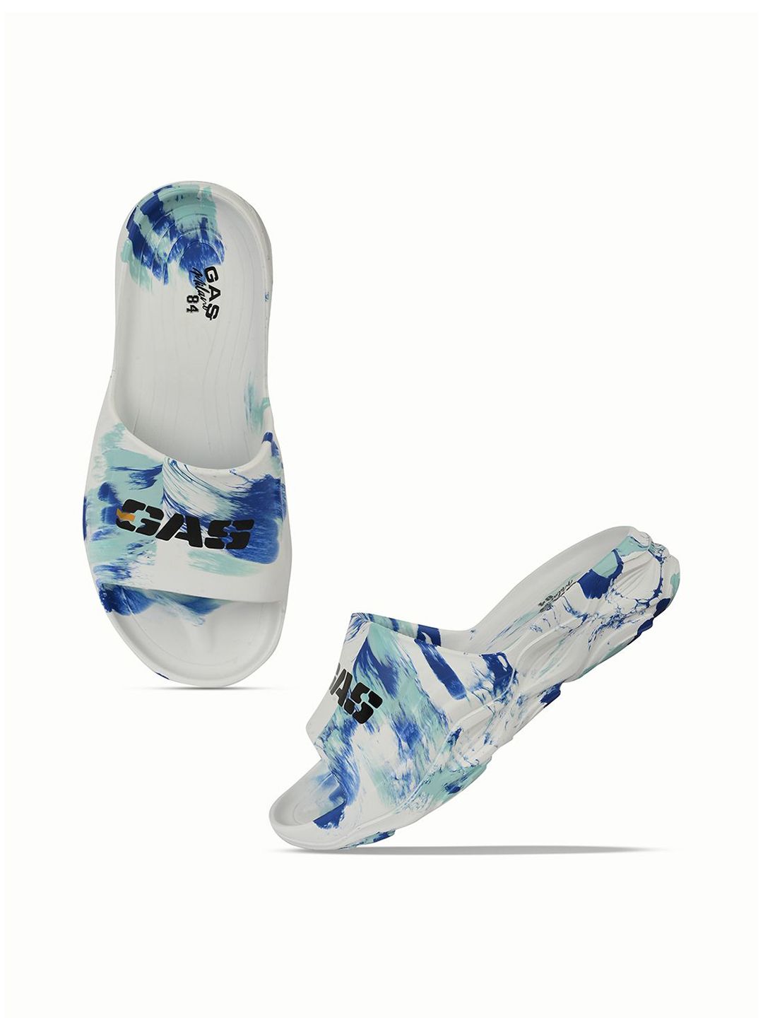 GAS Men Float Mode White blue Sliders