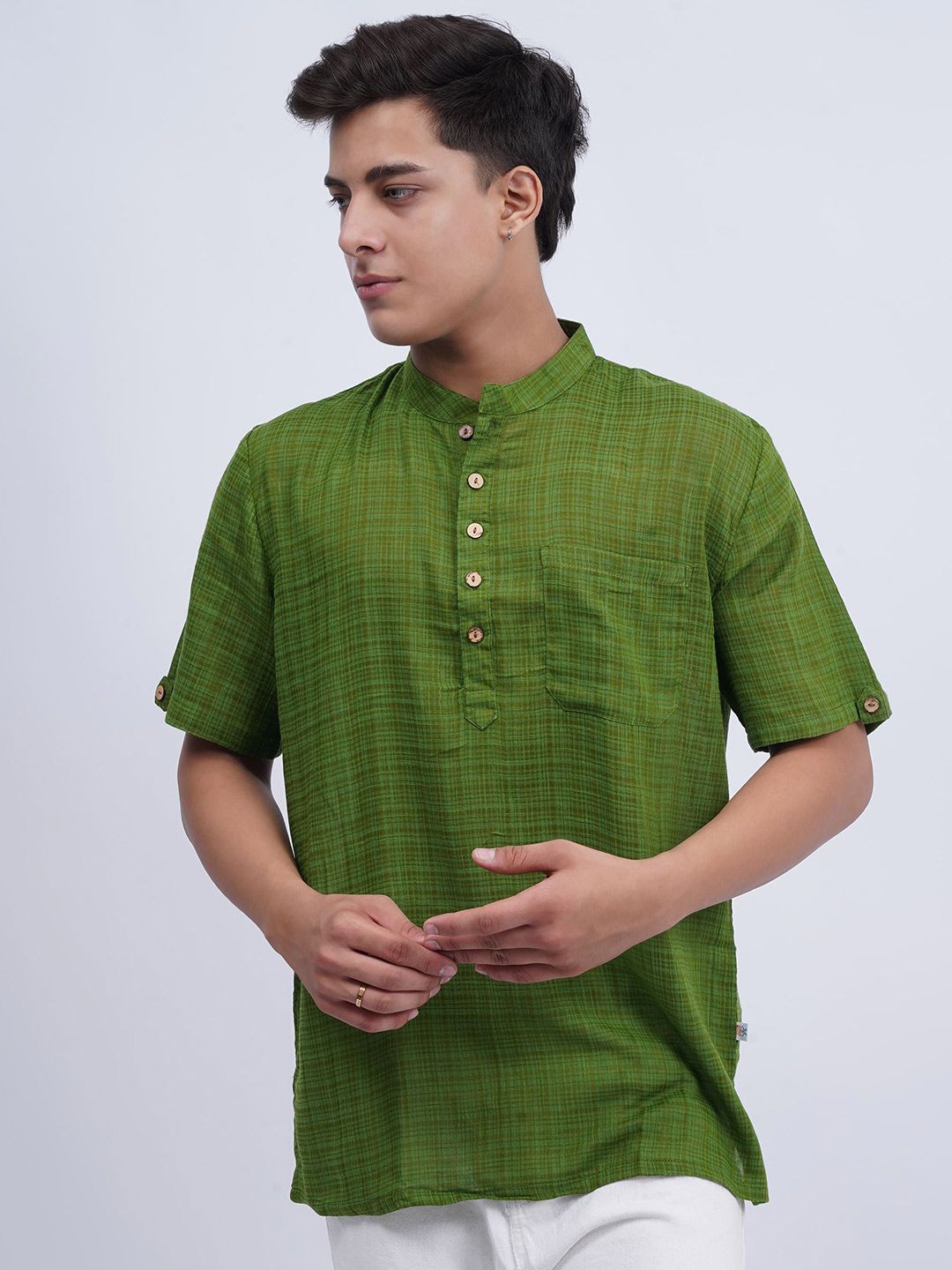 Cot'N Soft Men Striped Daily Cotton Straight Kurta
