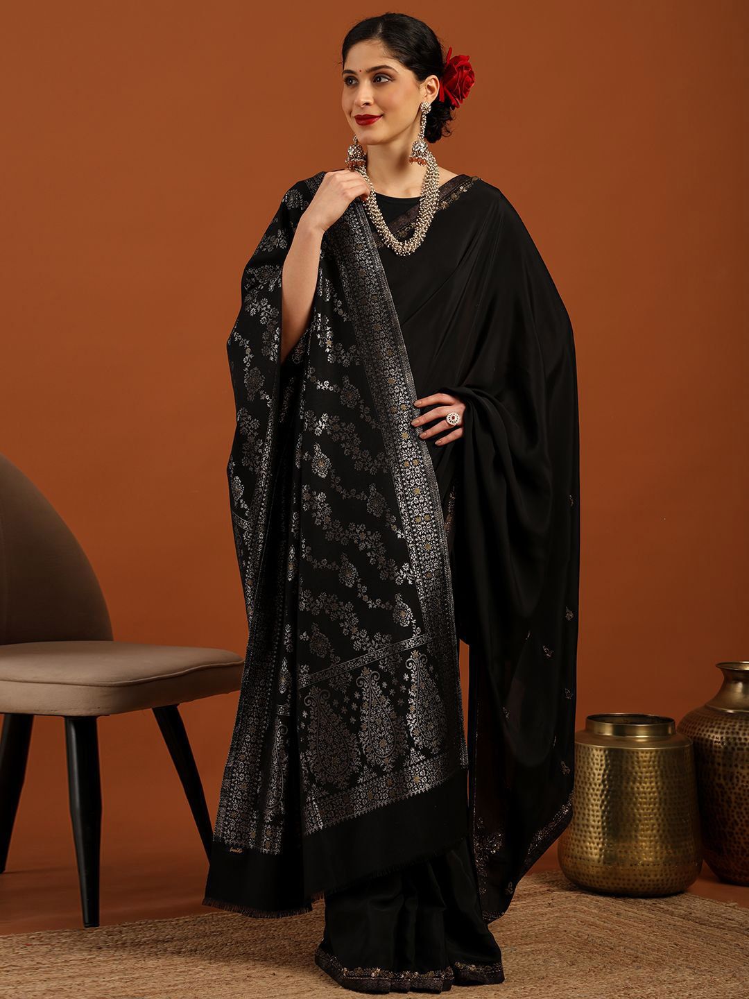 Tweedle Women Paisley Woven Design Stole