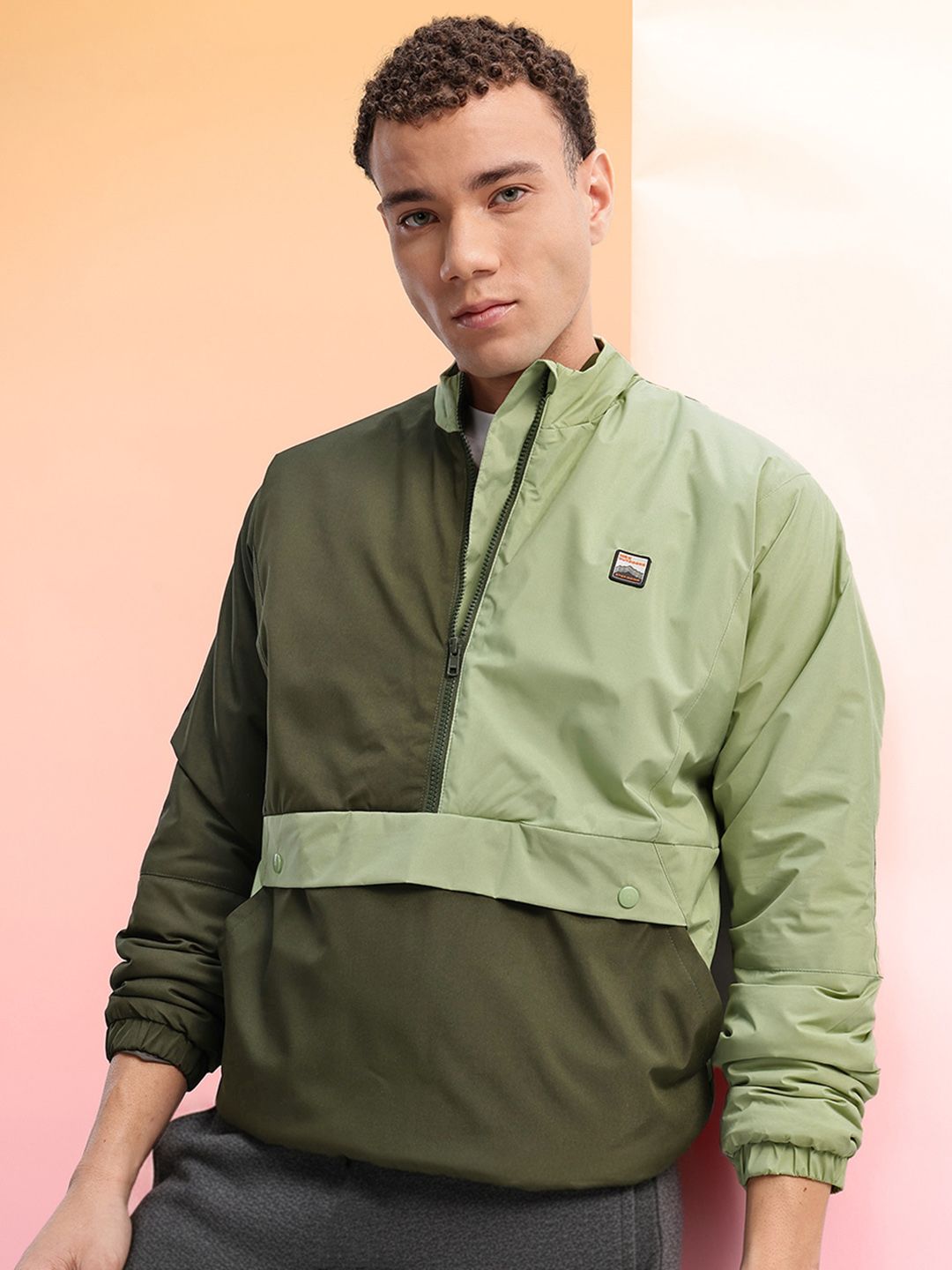HRX by Hrithik Roshan Colourblocked Padded Bomber Jacket