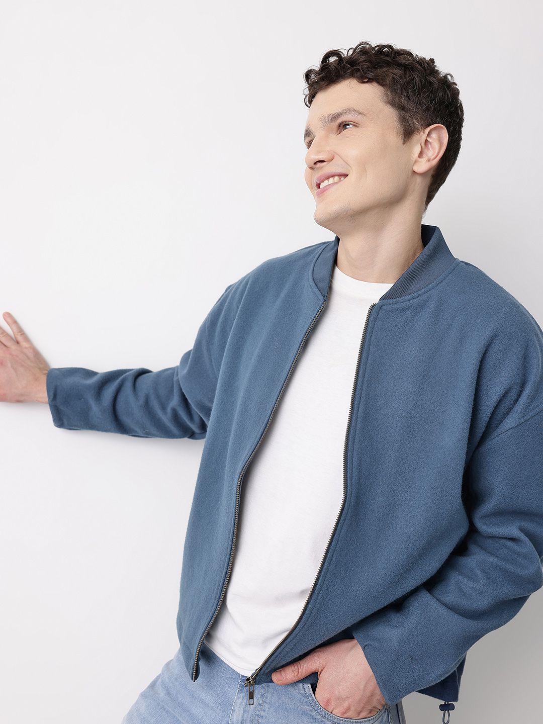 Mast & Harbour Mock Collar Tailored Jacket