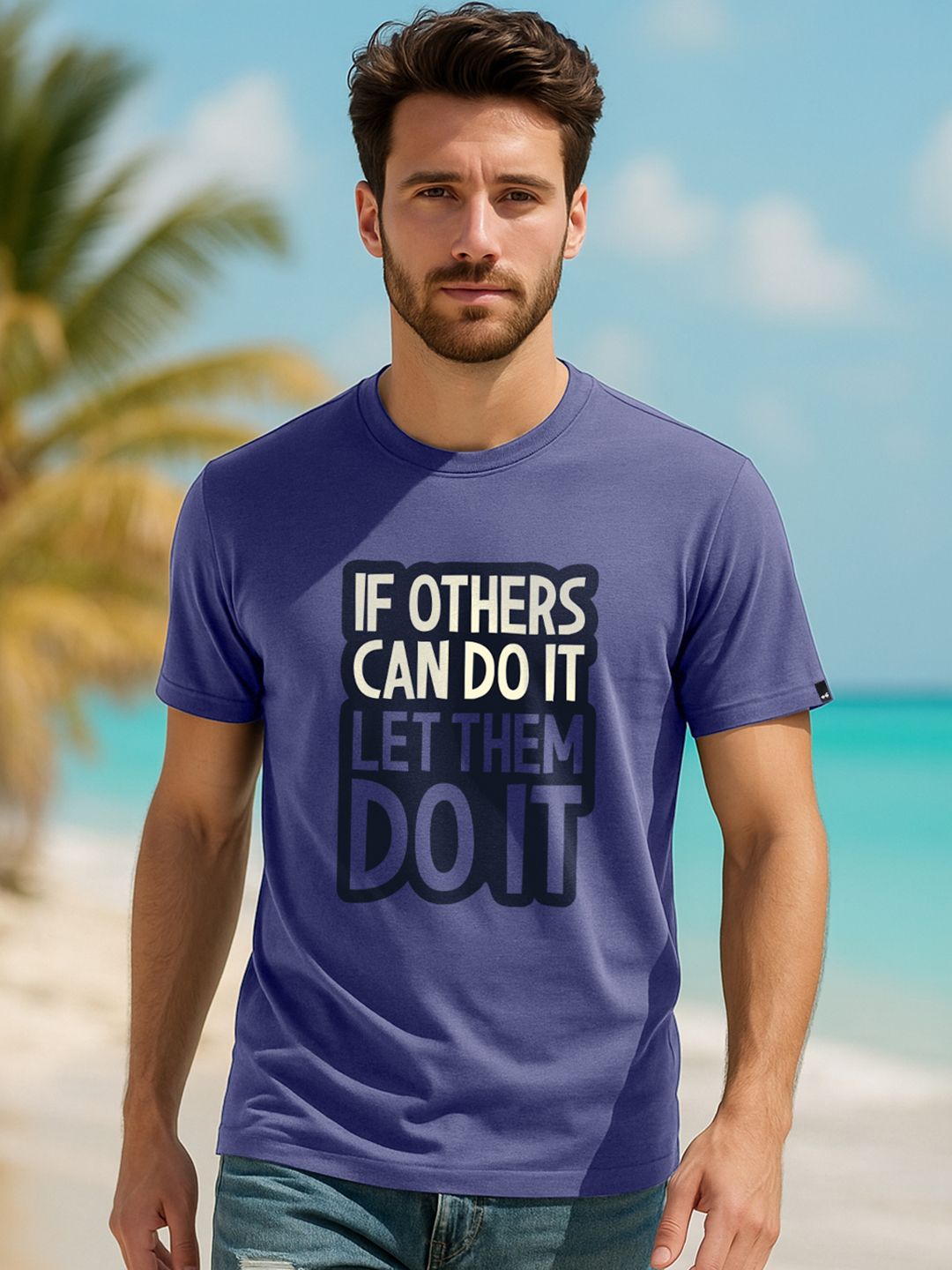 Bewakoof Men Skipper Blue If Others Typography T-shirt