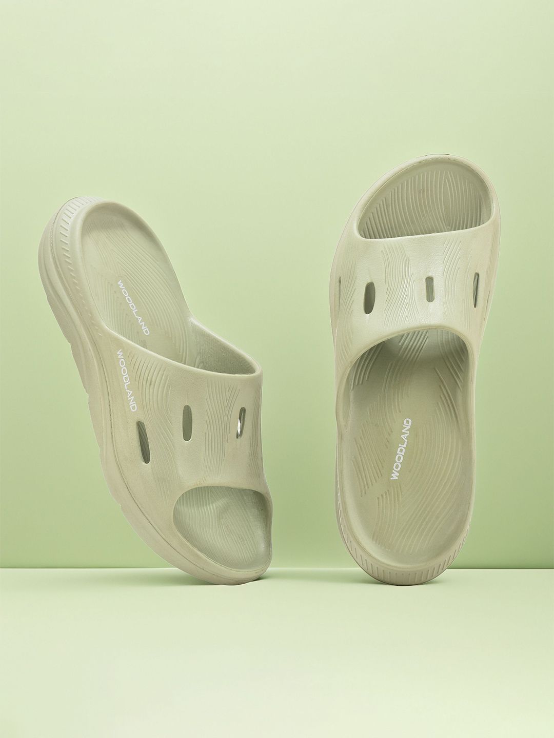 Woodland Men Solid EVA Sliders
