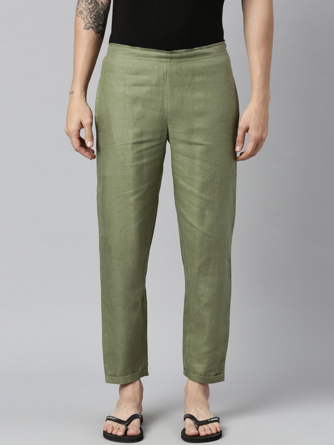 Ecentric Men Regal Olive Hemp Lounge Pant