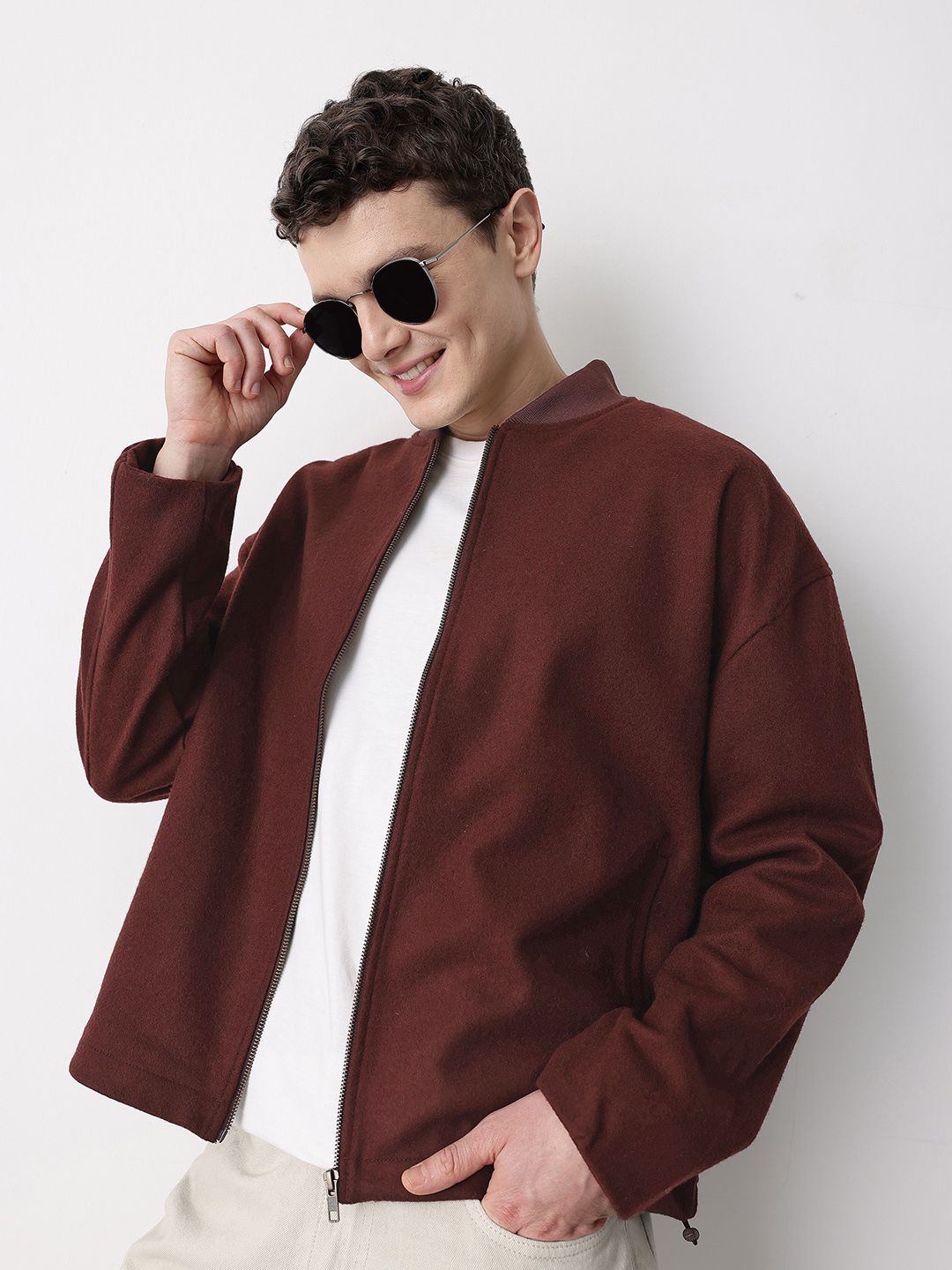Mast & Harbour Mock Collar Tailored Jacket