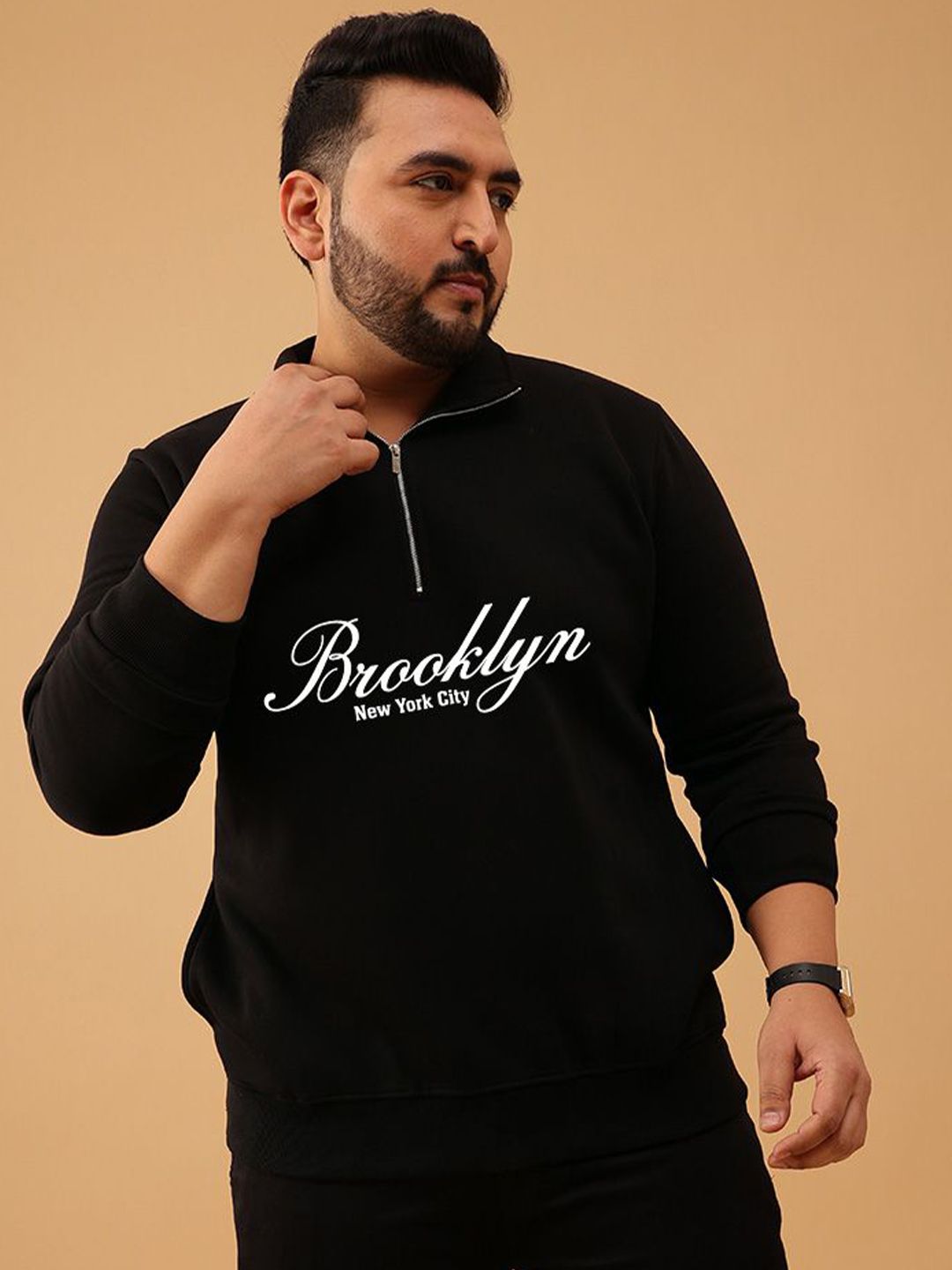 UNSTD Men Plus Size Cotton Printed Sweatshirt