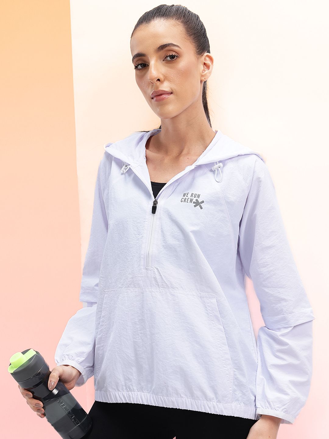 HRX by Hrithik Roshan Reflective Strip Running Hooded Jacket