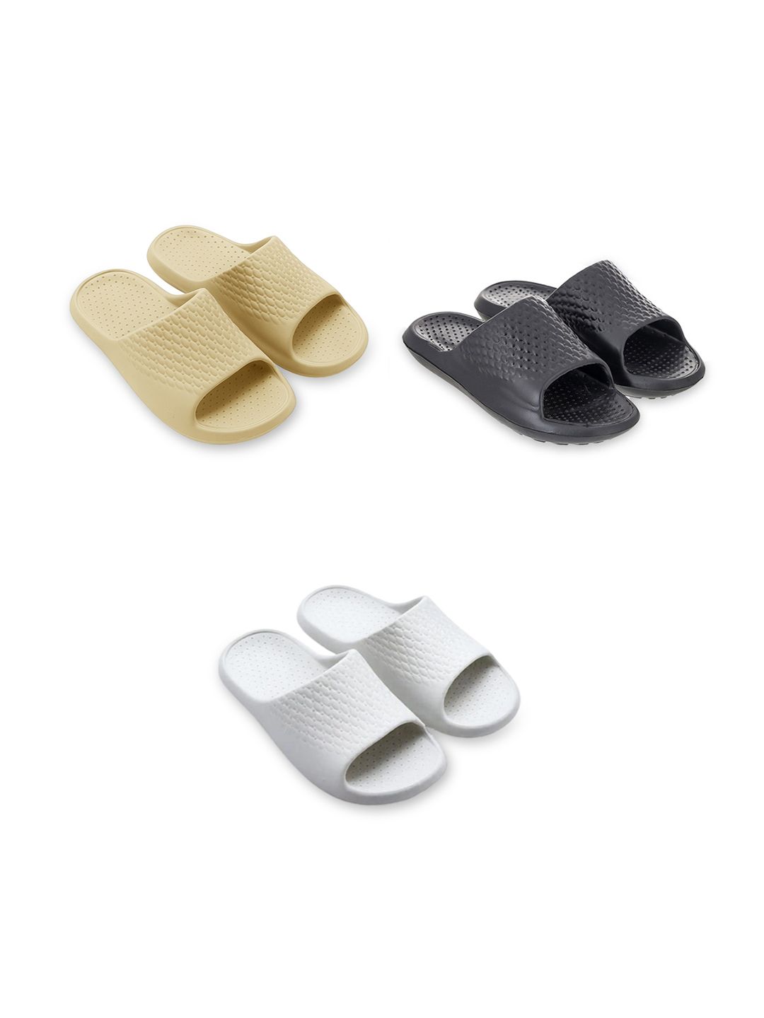 Feel alive Men Pack of 3 Self Design Sliders