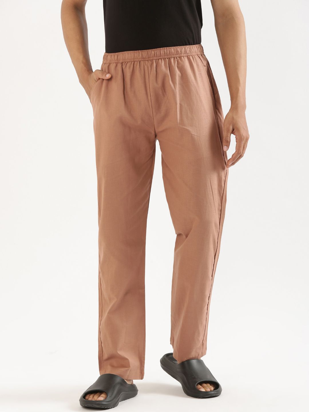 Ecentric Men Mid-Rise Comfort Drawstring Lounge Pants