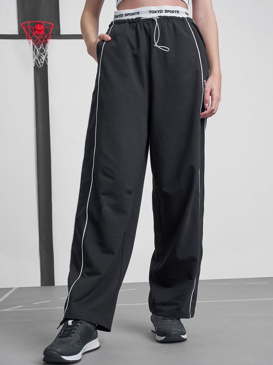 t*s様 美品 SUPPLY TOKYO Track slacks フリーサイズ Tokyo Talkies Women Regular Wide Leg Full Length High Waist Track