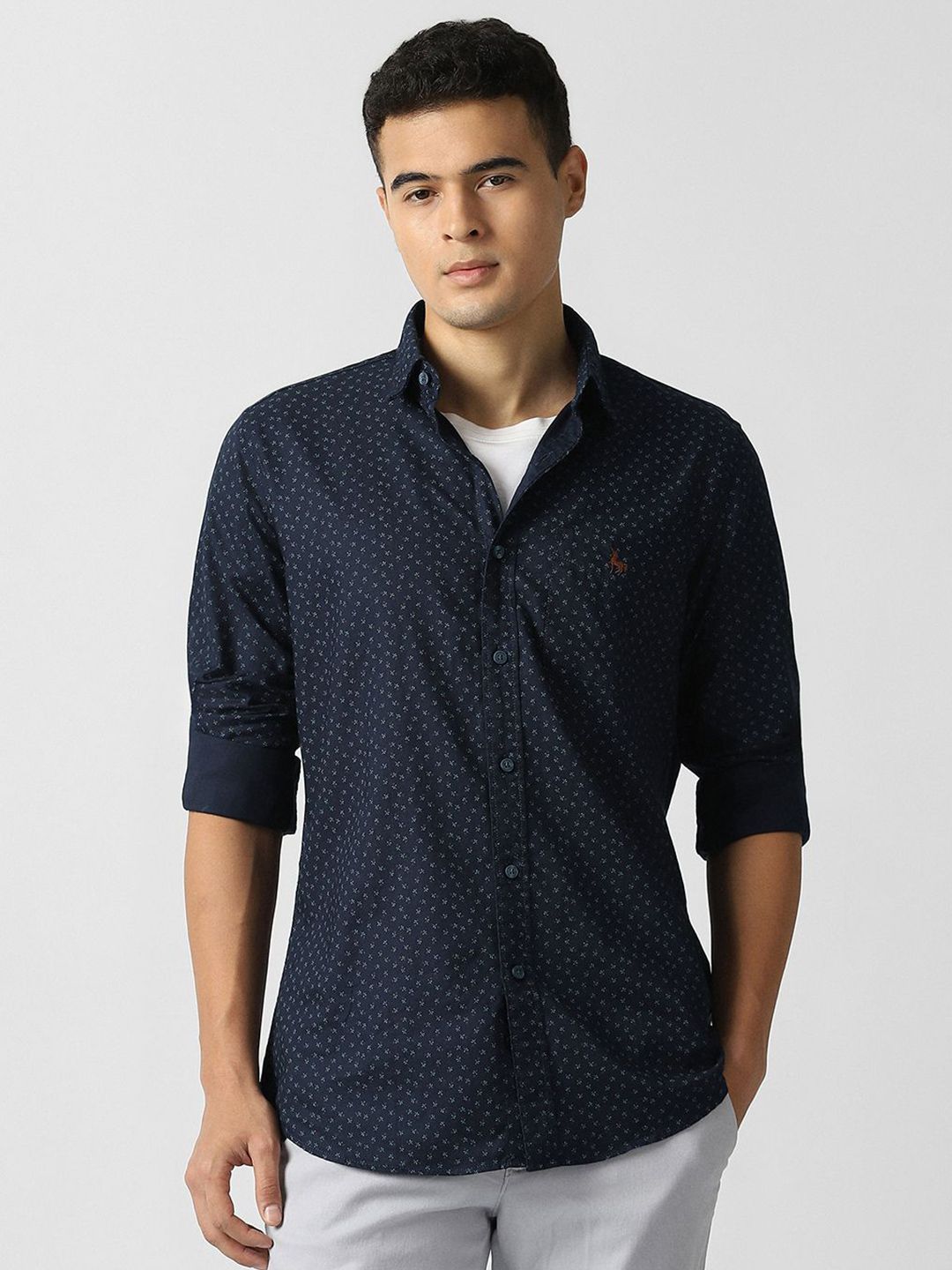 Van Heusen Sport Printed Cotton Slim Fit Casual Shirt