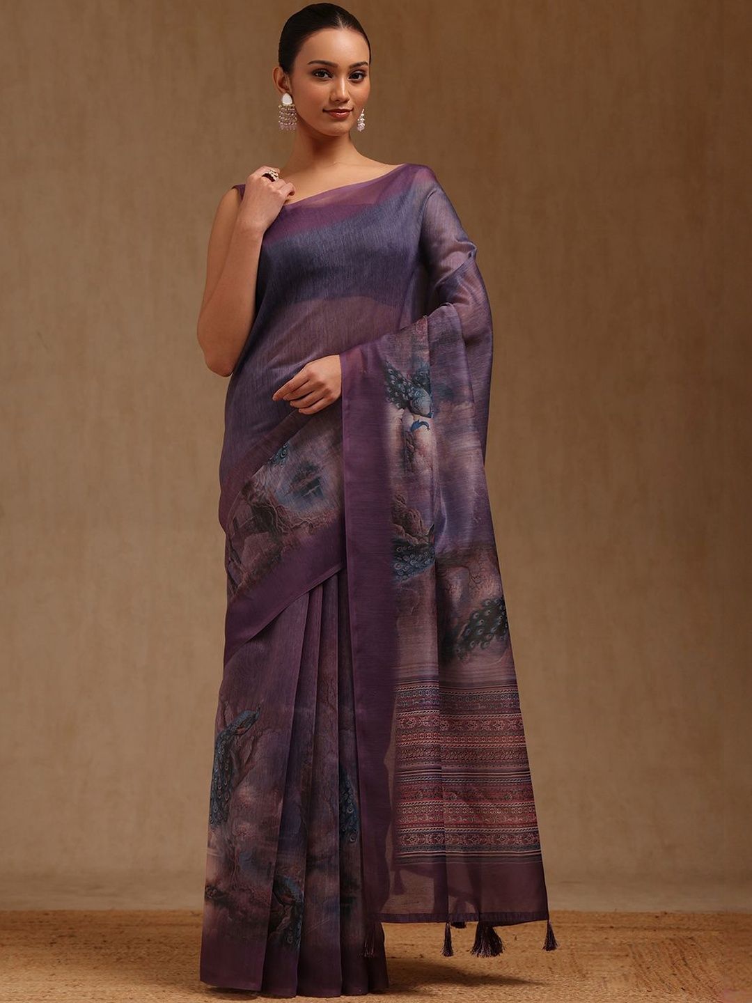 Soch Soch Women Ethnic Motifs Printed Chanderi Saree
