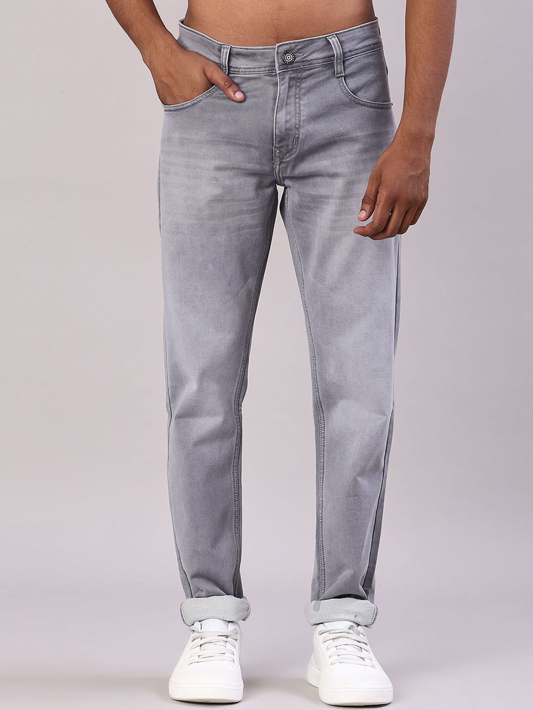 V-Mart Men Regular Fit Mid-Rise Light Fade Stretchable Jeans
