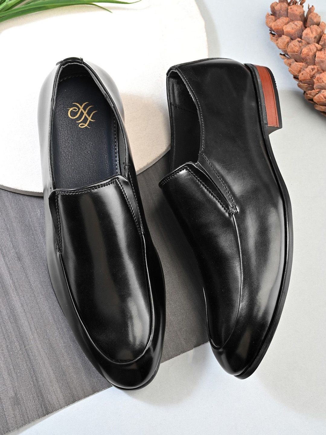 House of Pataudi Men Round Toe Loafers Formal Loafers