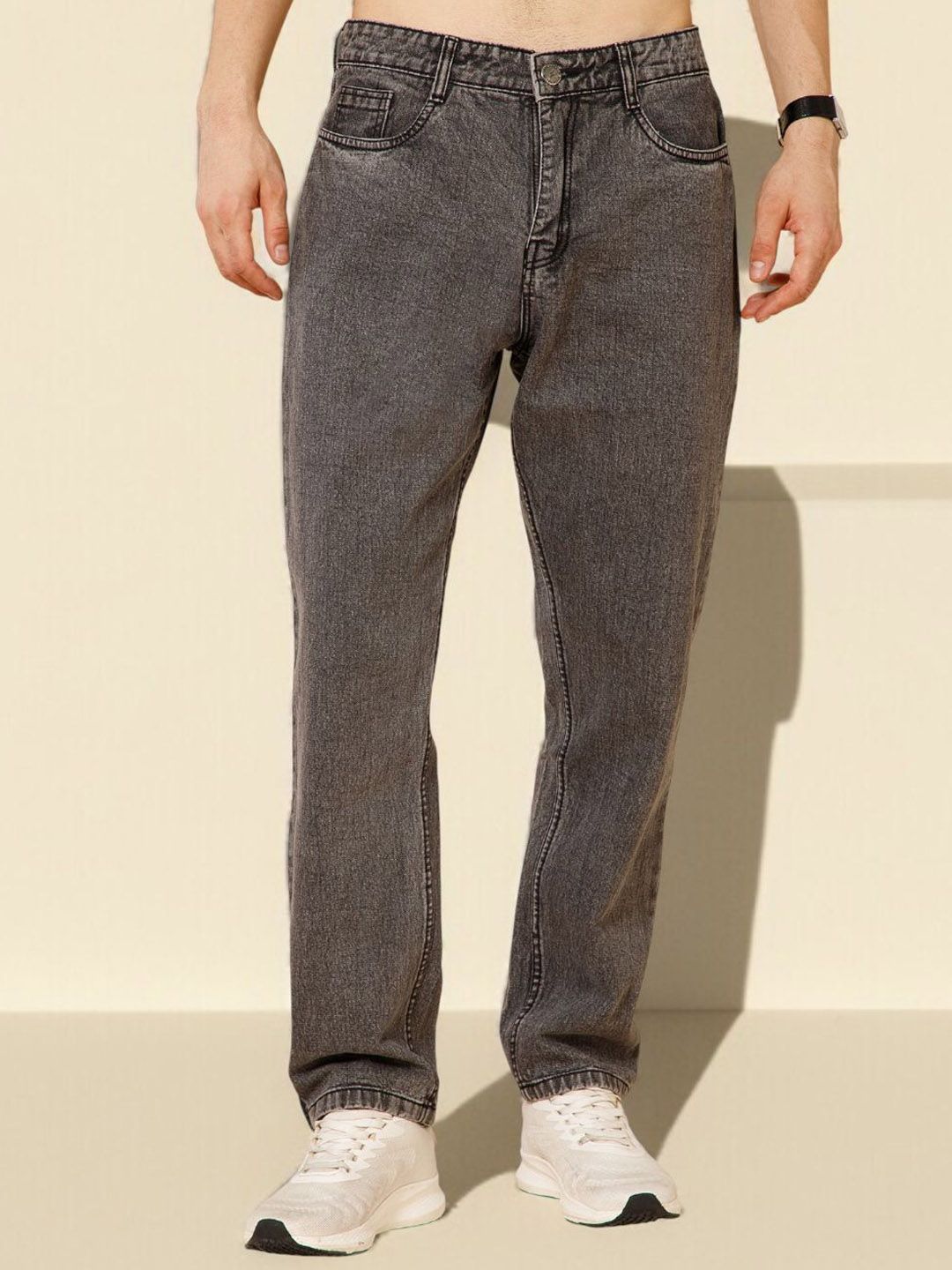 STUDIO NEXX Men Straight Fit Mid-Rise Jeans