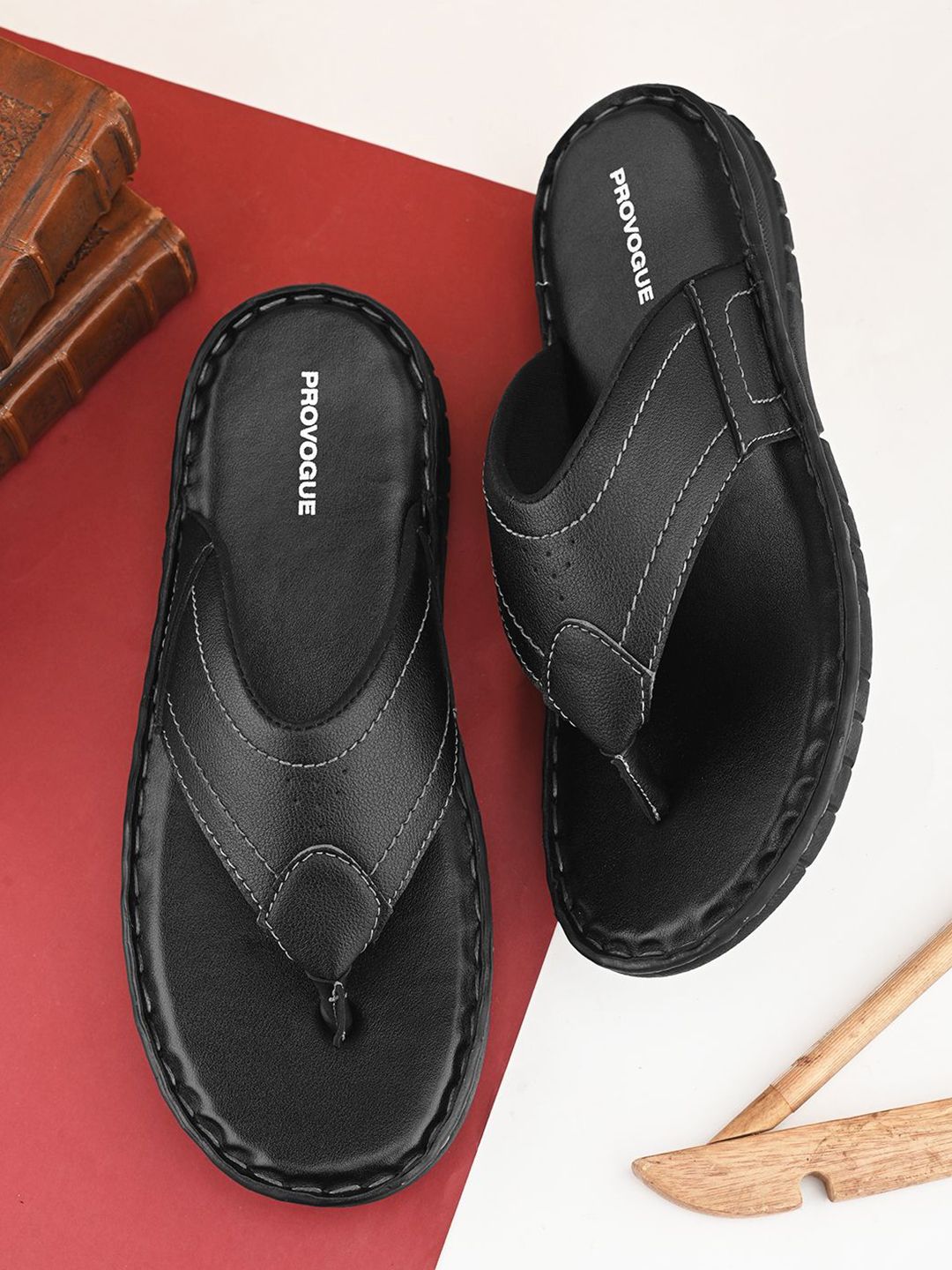 Provogue Men Textured Comfort Sandals