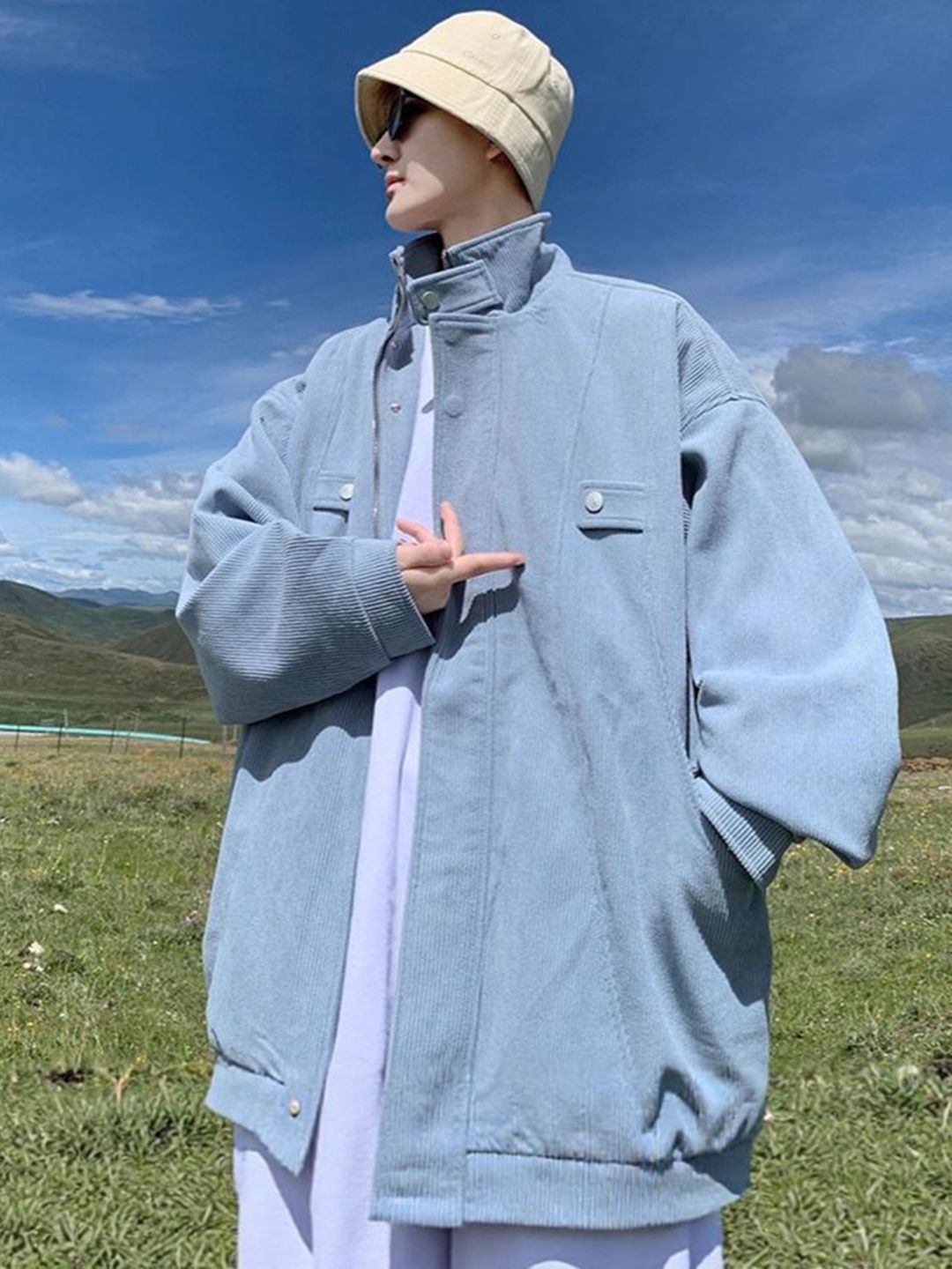 StyleCast x Revolte Men Stand Collar Regular Casual Jacket