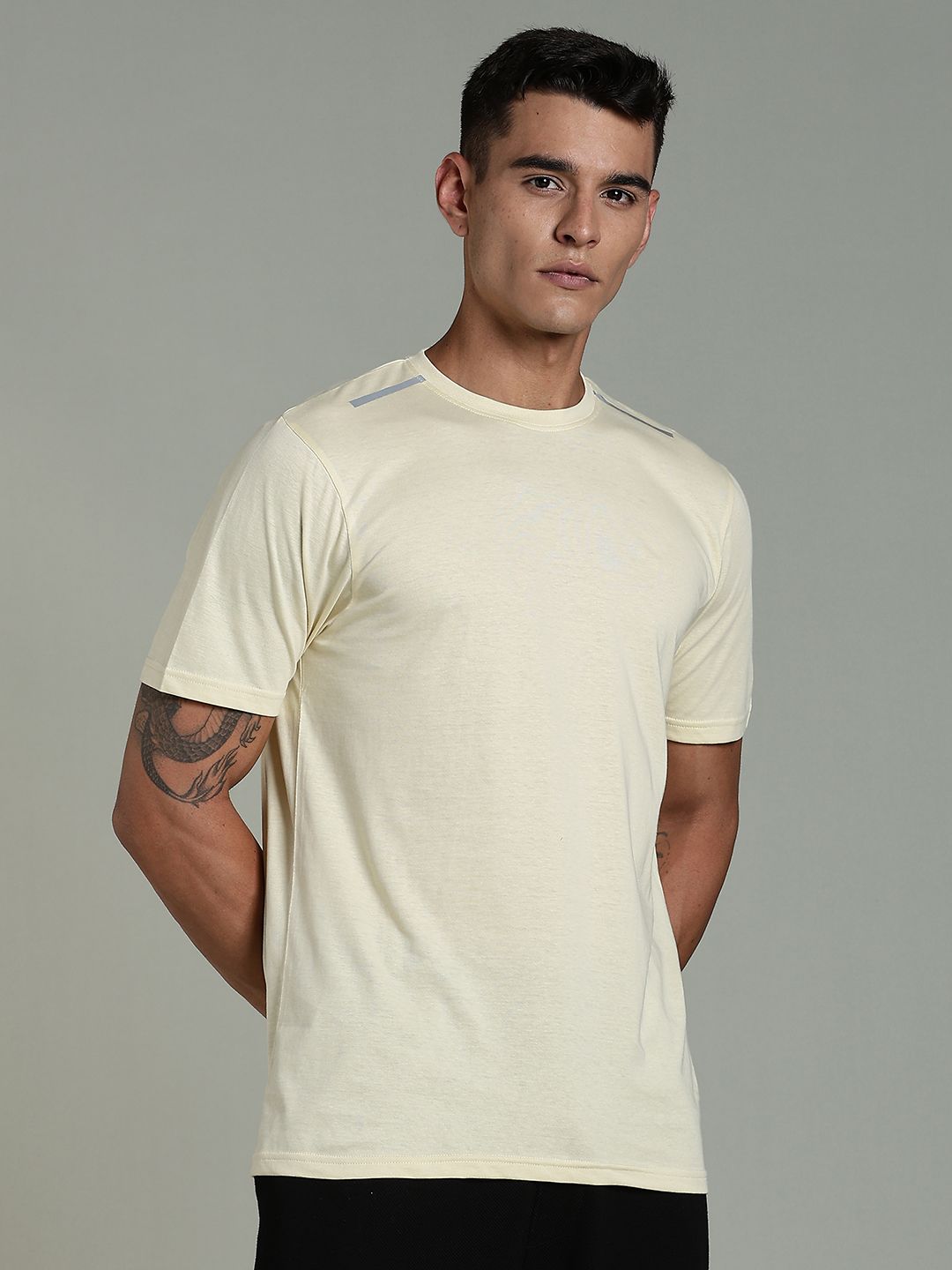 OUTLAWS Men Typography Printed Round Neck Cotton T-shirt
