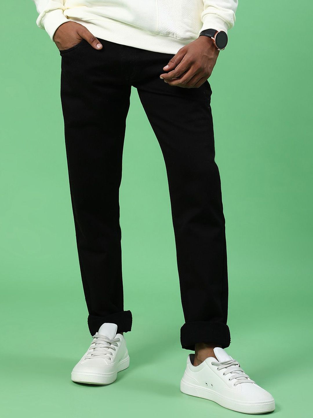 V-Mart Men Regular Fit Mid-Rise Stretchable Cotton Jeans