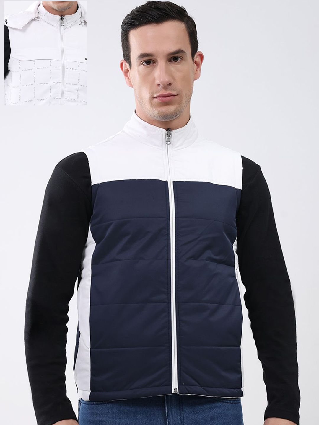 Monte Carlo Men Hooded Colourblocked Gilet Jacket