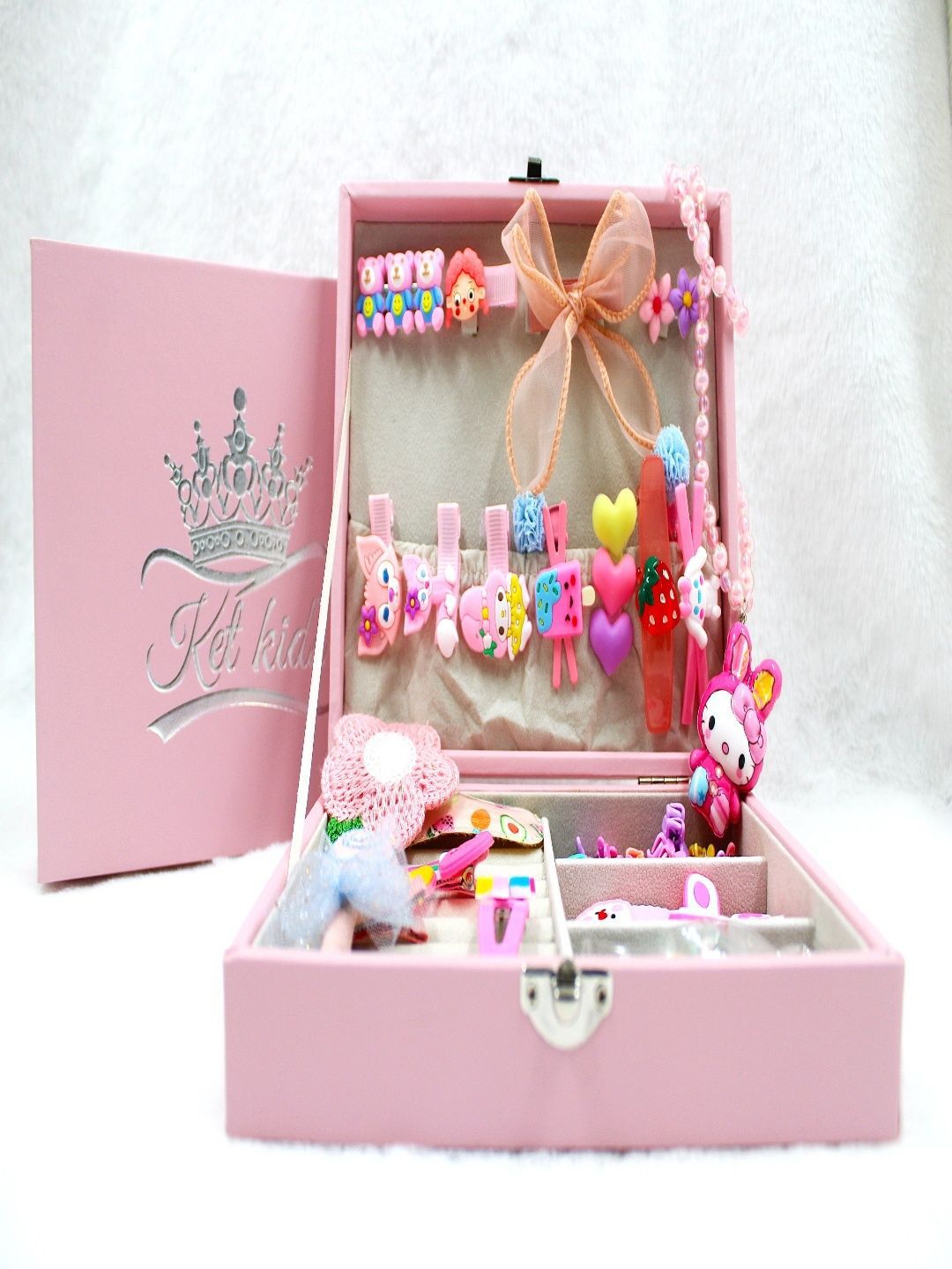 Buy KET KIDS Girls Set of 80 Plastic Hair Accessories Pink Gift
