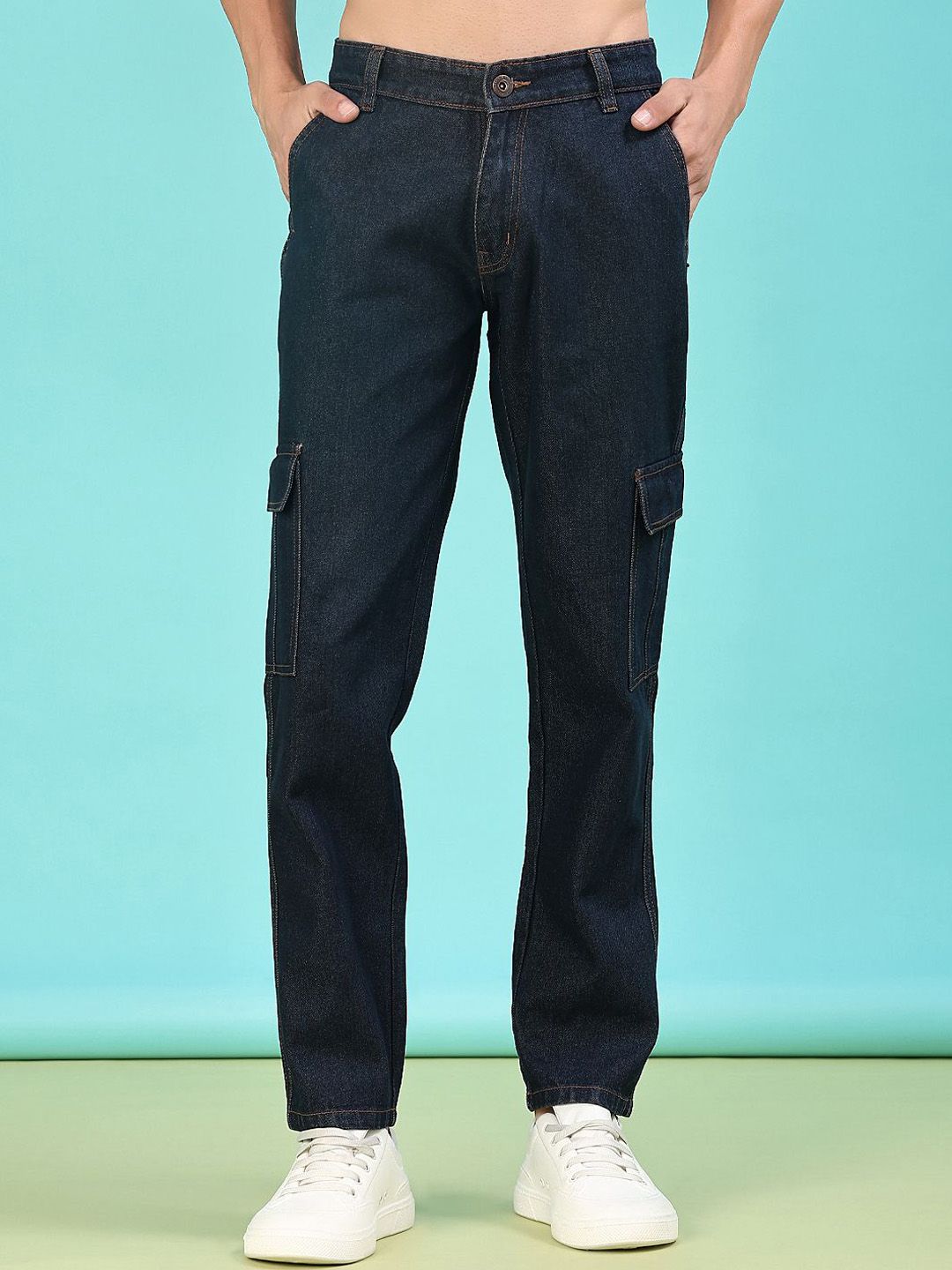 V-Mart Men Slim Fit Mid-Rise Clean Look Stretchable Jeans