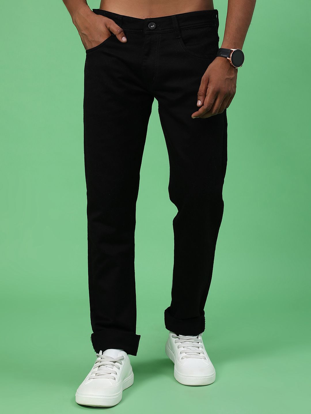 V-Mart Men Regular Fit Mid-Rise Cotton Stretchable Jeans