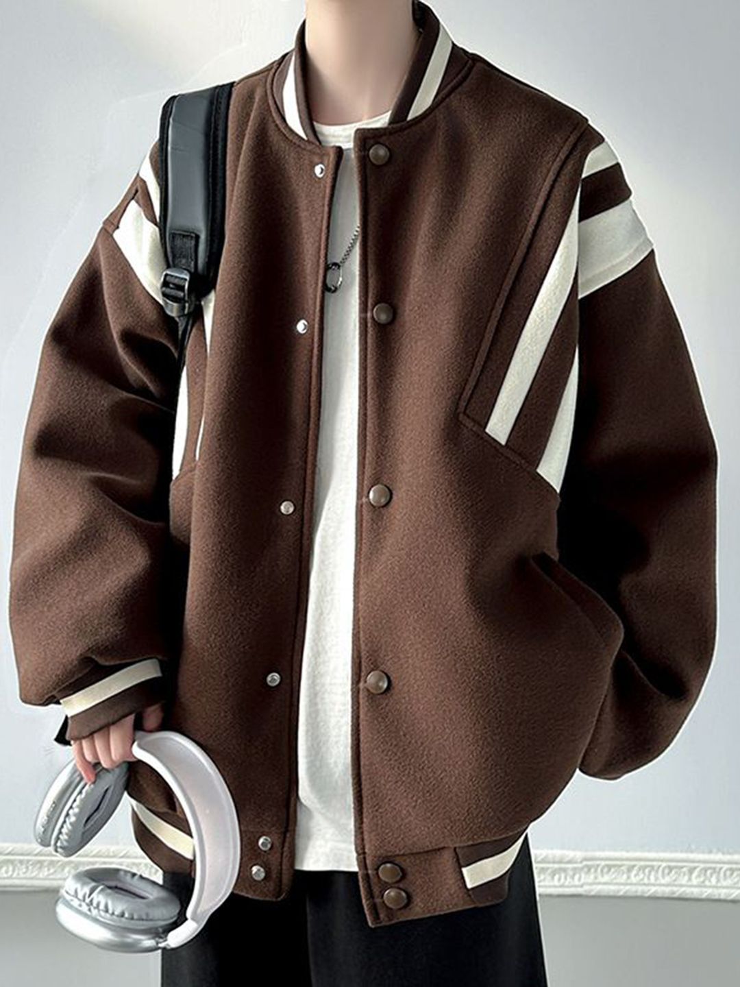 StyleCast x Revolte Men Striped Windcheater Jacket