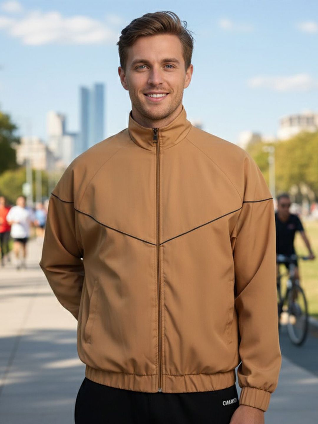 CHKOKKO Men Windcheater Outdoor Sporty Jacket