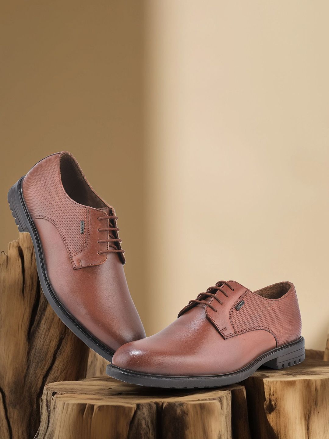 Woodland Woodland Men Leather Lace-Ups Formal Derby Shoes